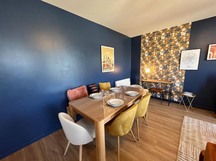 Dahlia, Appt Cosy Avec Parking Et Balcon Apartment Caen Ngoại thất bức ảnh